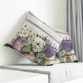 thumbnail image 3 of Spring Floral Pillow Covers 18x18 Inch Decorative Throw Pillow Cover, Pastoral Bottle Daisy Lavender Gray Wooden Sofa Pillowcases Accent Cushion Case Home Decor Bedroom Living Room, 3 of 6