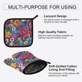thumbnail image 3 of Yayeee Oven Mitts and Pot Holder Set of 4 Heat Resistant Kitchen Gloves Baking Hot Pad, Charming Floral Pattern, 3 of 5