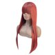 thumbnail image 4 of Burgundy Long Straight 24 Inches Wig with Bangs for Women, 4 of 5