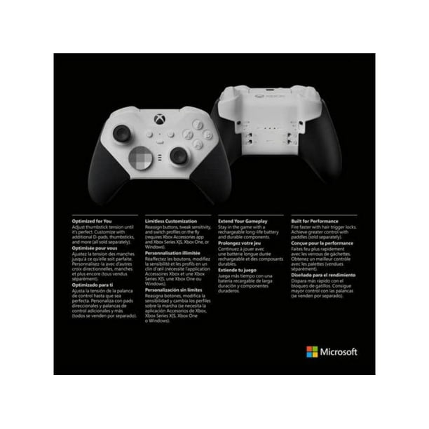 Manette MICROSOFT ss Fil Elite Xbox Series 2 Core Blanche