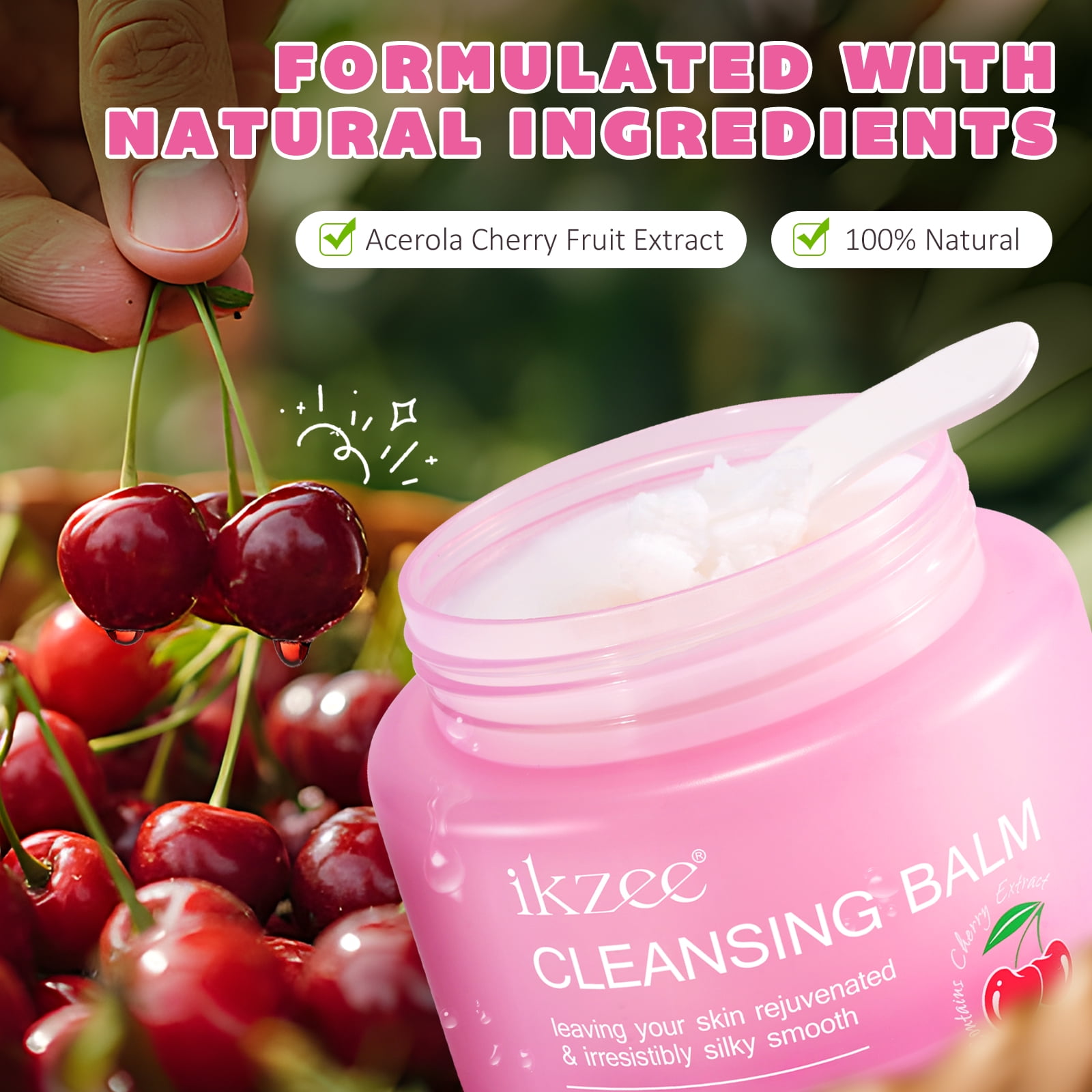 Ikzee Cleansing Balm,Melts Away Waterproof Make-Up/Oil,Face