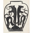 thumbnail image 3 of Carel Adolph Lion Cachet 12x14 Black Modern Framed Museum Art Print Titled - Design for a Vase with Lion Motif (1874), 3 of 5