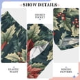 thumbnail image 6 of FORMRS Boys Pajama Pants with Pockets Size 6-8Y Kids Lounge Sleep Bottoms, Retro Christmas Poinsettia, 6 of 8