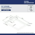 thumbnail image 3 of SlimLine 34 Inch D x 48 Inch W x 2-3/4 Inch H Left Drain Double Threshold Shower Base in Biscuit, 3 of 5