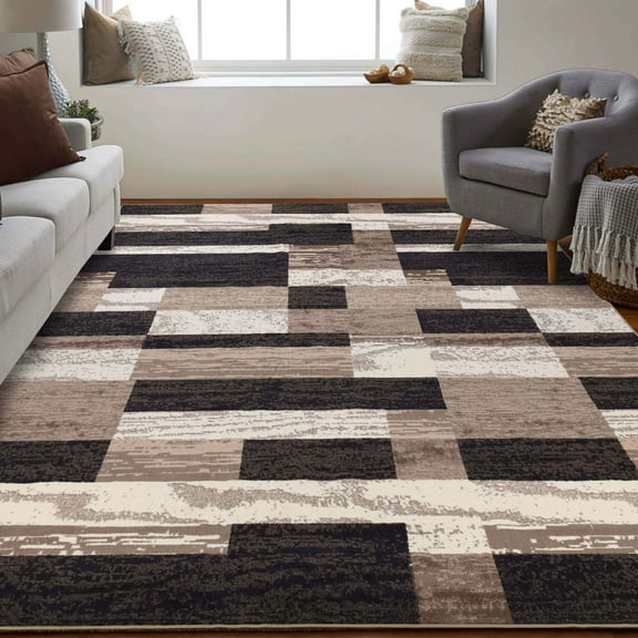 Superior Rockwood Indoor Area Rug, 10' x 14', Chocolate