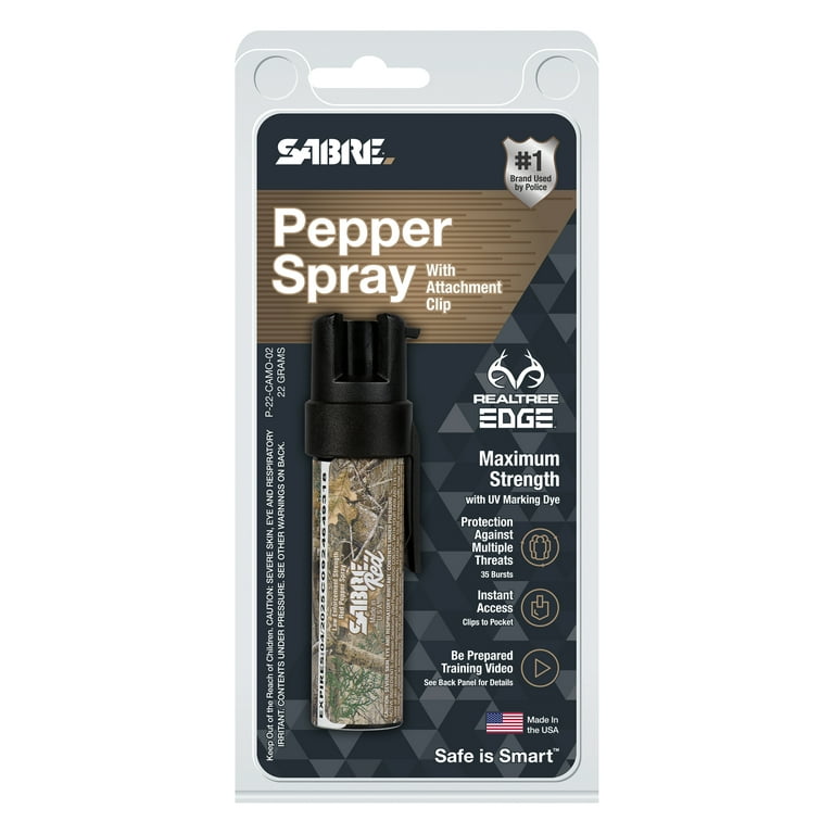 SABRE Pepper Spray with Quick Release Keychain, Black Color, 1 Ct, 0.21 lb,  1 in x 1 in x 3.6 in 