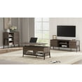 thumbnail image 3 of WAMPAT Mid-Century Lift Top Coffee Table for Living Room, Rising Tabletop with Storage Compartment, Brown, 3 of 8