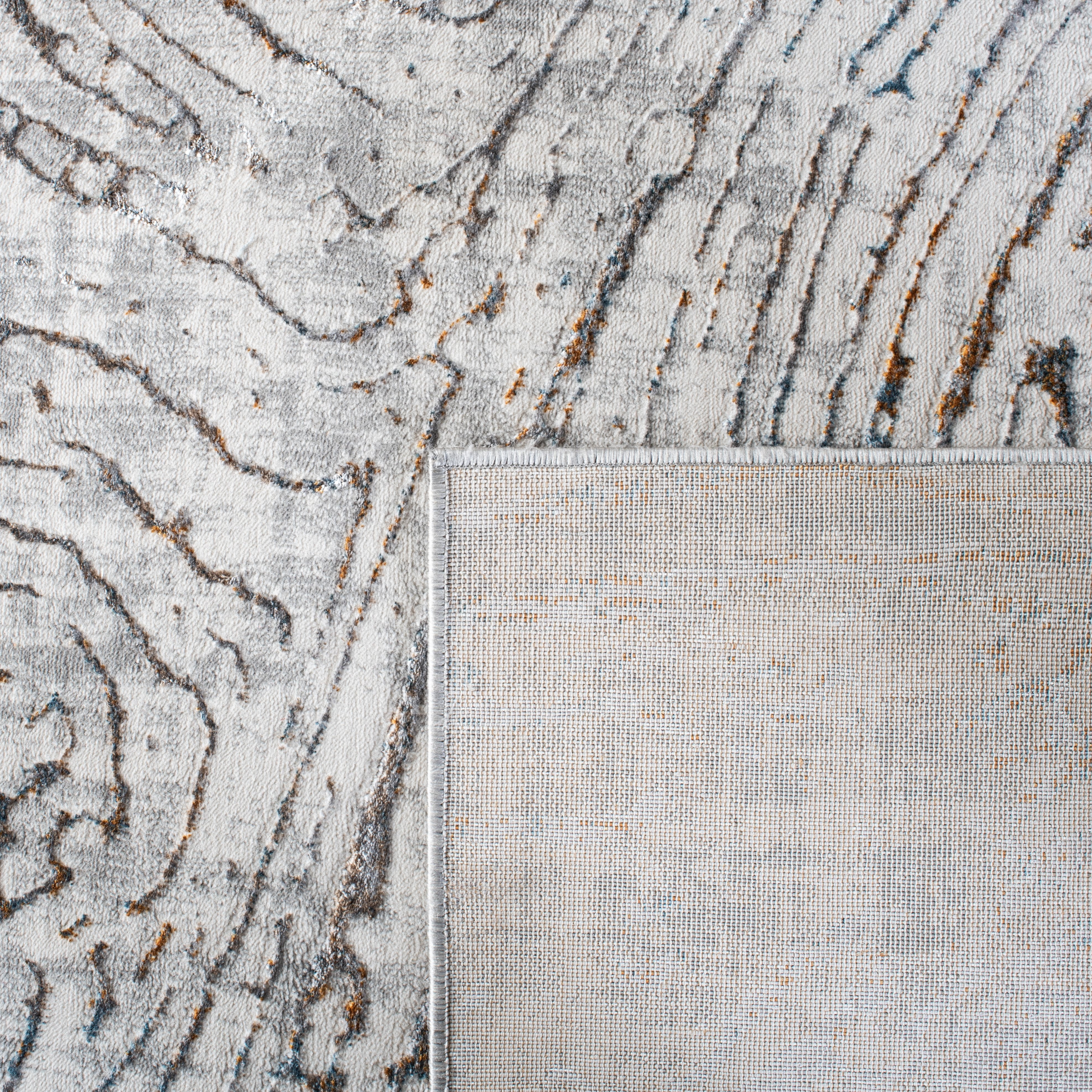 SAFAVIEH Sonoma Claud Abstract Area Rug, Ivory/Grey, 4'5" x 6'5"