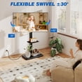 thumbnail image 6 of RTVR Floor TV Stand with Swivel Mount & Power Strip for 32"-75" TVs up to 110 lbs, Height Adjustable Shelf Black, 6 of 9
