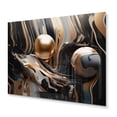 thumbnail image 2 of Designart "Journey Through Marble Gold and Black V" Abstract Marble Metal Wall Art, 2 of 5