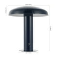 thumbnail image 4 of JONATHAN Y Suillius 11" Contemporary Bohemian Rechargeable/Cordless Iron Dimmable Integrated LED Mushroom Table Lamp, Navy, JYL7114F, 4 of 6