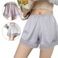 thumbnail image 2 of Yokua Women Ice Silk Lace Edge Culottes Wide Leg Safety Shorts Underpants for Dresses, 2 of 17