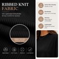 thumbnail image 3 of Carlikeit Casual Summer Matching Set for Women, Ribbed Short Sleeve Top and Shorts Outfit with Pockets, Loose Fit Cruise and Vacation Lounge Set, 3 of 6