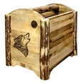 thumbnail image 2 of Montana Woodworks MWGCMAGLZWOLF Glacier Country Collection Magazine Rack with Laser Engraved Wolf Design, 2 of 5