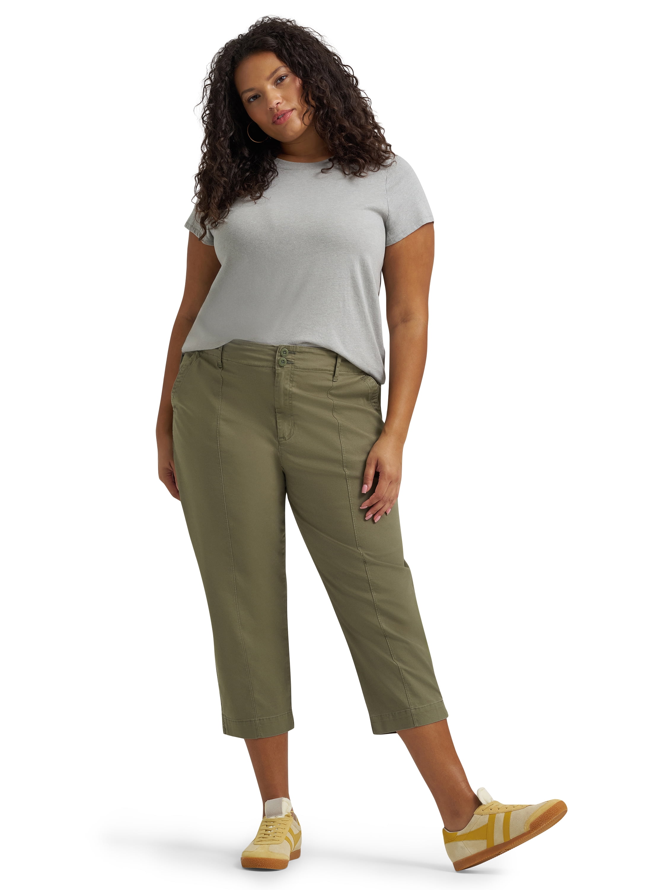 Lee® Women's Plus Mid Rise Capri, Sizes 16W-26W