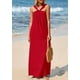 thumbnail image 5 of Vestido de verano PRETTYGARDEN para mujer 2025, holgado, rojo, XL, 5 of 8