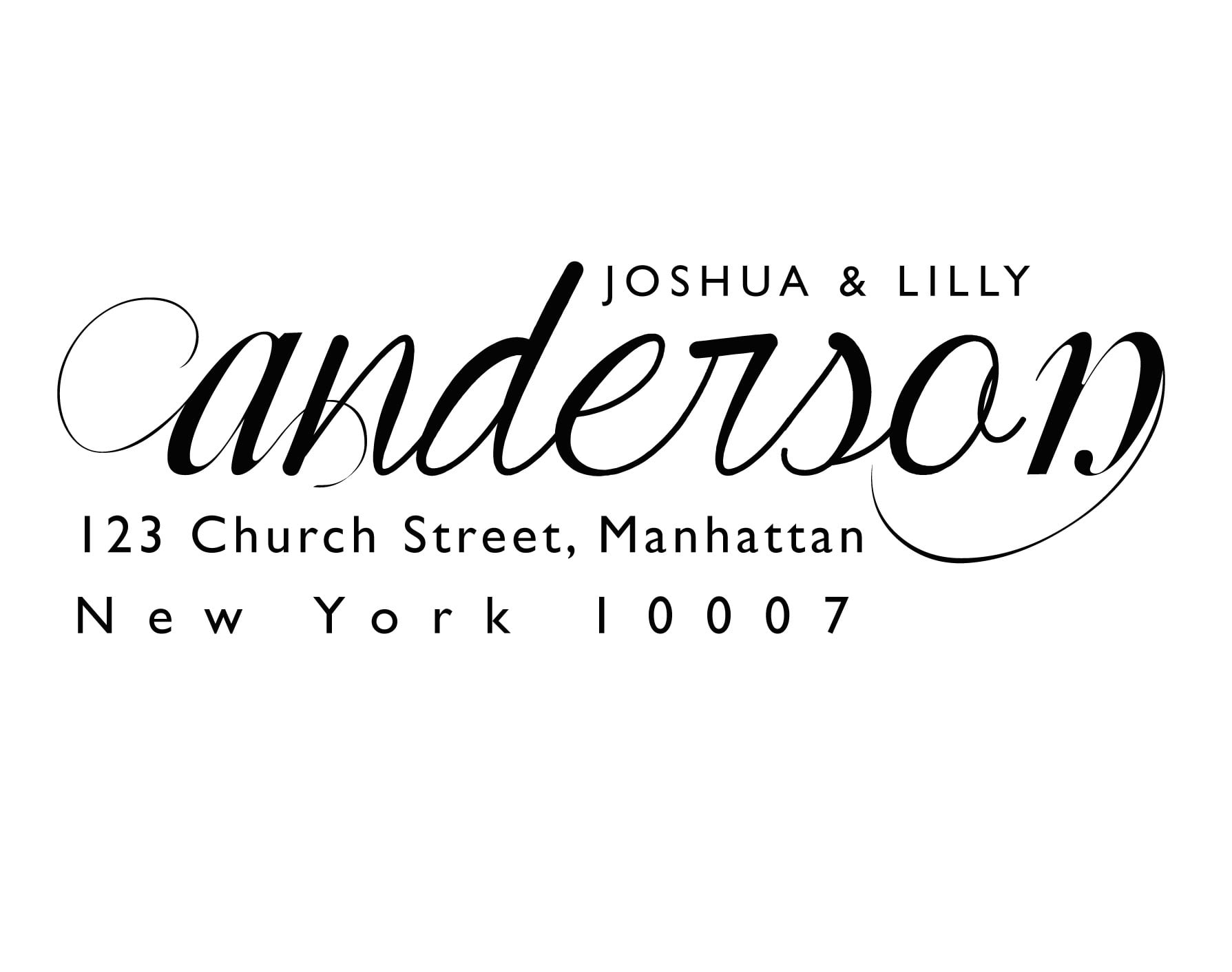 Custom Family Address Stamp Personalized Rubber Stamp Self Ink Return