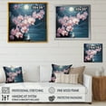 thumbnail image 4 of Designart "Orchids In Moonlit Waterscape" Orchids Floater Framed Wall Art Prints, 4 of 5