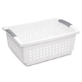 thumbnail image 4 of Sterilite Large Stacking Basket, Open Top Storage Bin with Handles, 16 Pack, White, 4 of 9