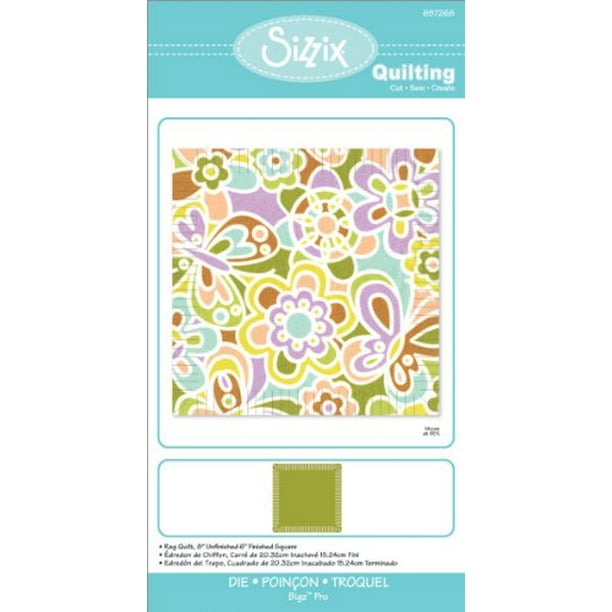Sizzix Bigz Dies Fabi EditionPro Rag Quilt 6" Finished Square, Pk 1