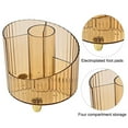 thumbnail image 2 of MesaSe Spacious Makeup Brush Holder Transparent 4 Slots for Vanity (Gold), 2 of 6