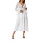 thumbnail image 4 of VISgogo Vestido tipo pareo para mujer, manga larga, cuello en V, patchwork, cordón, embarazo, verano, playa, vestido VISgogo moda, 4 of 9