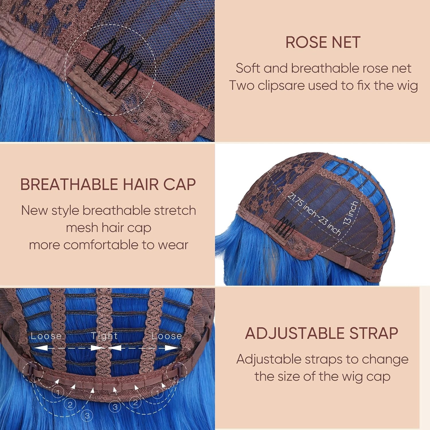 SUCS Short Wigs for Women Grey Wavy Bob Wig with Bangs Medium Length Synthetic Hair Water Wave Dark Roots Wig Gray Colorful Wigs（12 Inches）