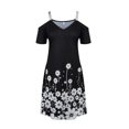 thumbnail image 2 of Gvmfive Women Summer Boho Casual Sundress Cold Shoulder Short Sleeve A-line Dress, 2 of 8