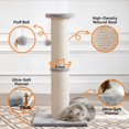 thumbnail image 3 of Cat Scratching Post 32" Tall, 5-Inch DiameterNatural Sisal Cat Scratch Post with Dangling Ball, Protect Your Furniture, Scratch-Resistant and Durable for Indoor Cats, LightGrey, 3 of 8