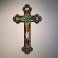 thumbnail image 3 of De Leon Collections Polyresin Tribal Beads with Feather and Turquoise Accent Hanging Wall Religious Cross D√©cor, 3 of 7