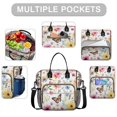 thumbnail image 2 of OBREWU Pioneer Flower and Butterfly Women's Insulated Leakproof Large Lunch Bag, Oxford Cloth, 2 of 7