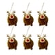 thumbnail image 1 of Xihbxyly 6 Colgantes para Árbol de Navidad, Diseño de Ciervo de Tela, Artesanía Exquisita, Decoración Navideña, Decoraciones para Fiestas, Uso Versátil, Tamaño 6 X 6 X 4 Cm, Perfectos para Exhibicion, 1 of 2