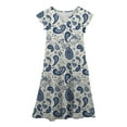 thumbnail image 3 of GBSYEWXS Toddler Girls Dress A-Line Sleeveless Fruit Print Cute Blue Dresses Size 12-13 Years, 3 of 3