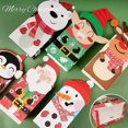 thumbnail image 4 of 24 piezas pequeñas bolsas de regalo de papel de Navidad bolsita de caramelos bolsos de mano Santa Claus reno muñeco de nieve cajas de caramelos envoltura de regalo para grageas galletas cumpleaños, 4 of 5