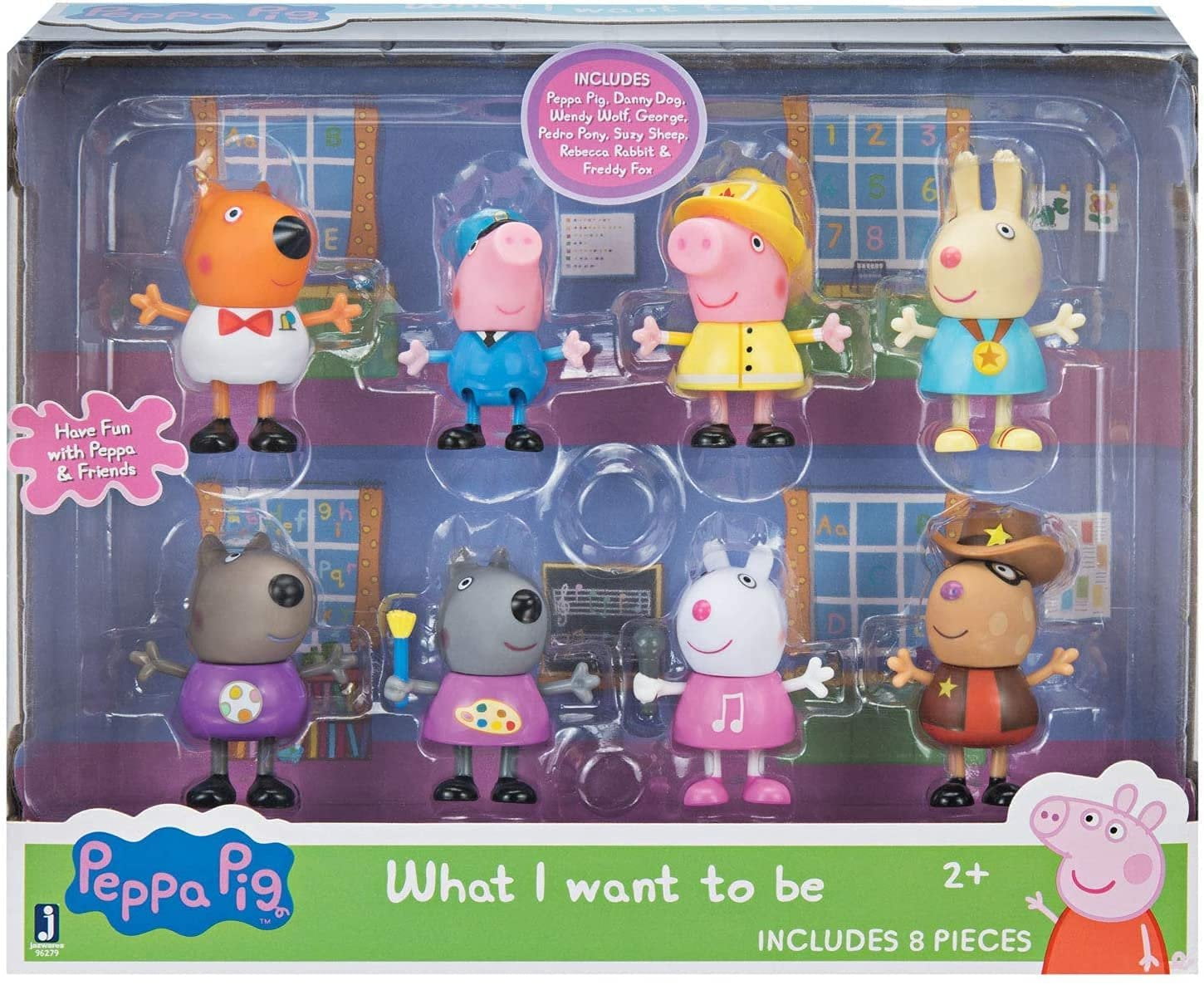 Peppa Pig~ George~ Suzy Sheep~ Pedro Pony~ Figures Gift Set •WHAT I WANT TO BE • 