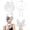 Whitw, variant on Fascinators Hat with Veil for Women Party Funeral Wedding 1920s Events, Satin Gloves and Set