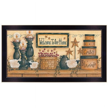 Welcome to Our Home By Mary June Printed Wall Art Wood Multi-Color