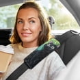 thumbnail image 6 of 2-Pack Seat Belt Covers with Flannel Seatbelt Shoulder Strap Case Adjustable Straps Soft Padding for Car Black Cat and Irises Small, 6 of 8