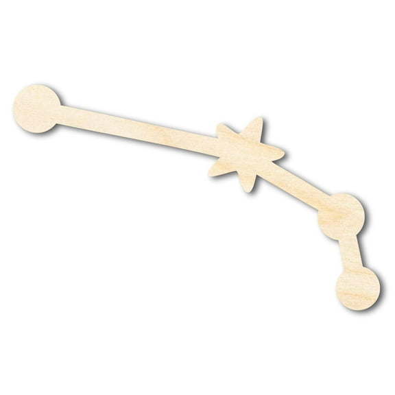 Unfinished Wood Aries Constellation Shape - Zodiac Craft - up to 46" 10" / 1/2"