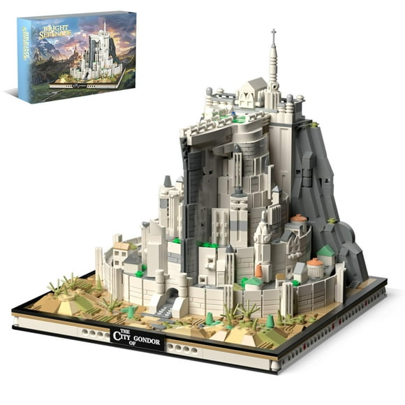 MOC Castle Architecture Mini Building Block Set with Light, Compatible with Lego Ideas STEM Building The City Lord Set for Adult Film Fans,STEM Chris