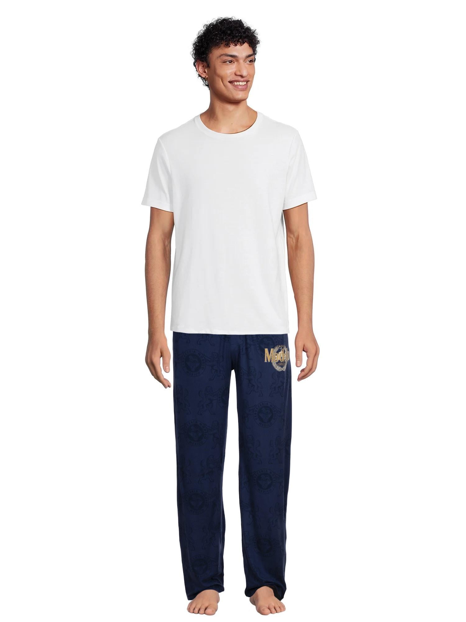 Men's Modelo Graphic Sleep Pants, Poly Spandex Beer Pajama Bottoms, Up to 2XL