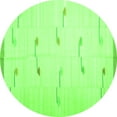 thumbnail image 1 of Ahgly Company Indoor Round Solid Green Modern Area Rugs, 4' Round, 1 of 1