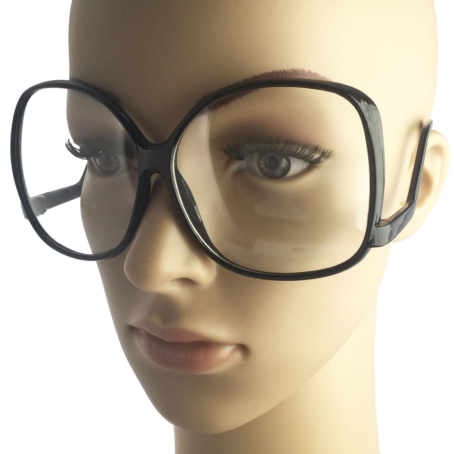OVERSIZED VINTAGE RETRO Style Clear Lens EYE GLASSES Upside Down Fashion Frame 