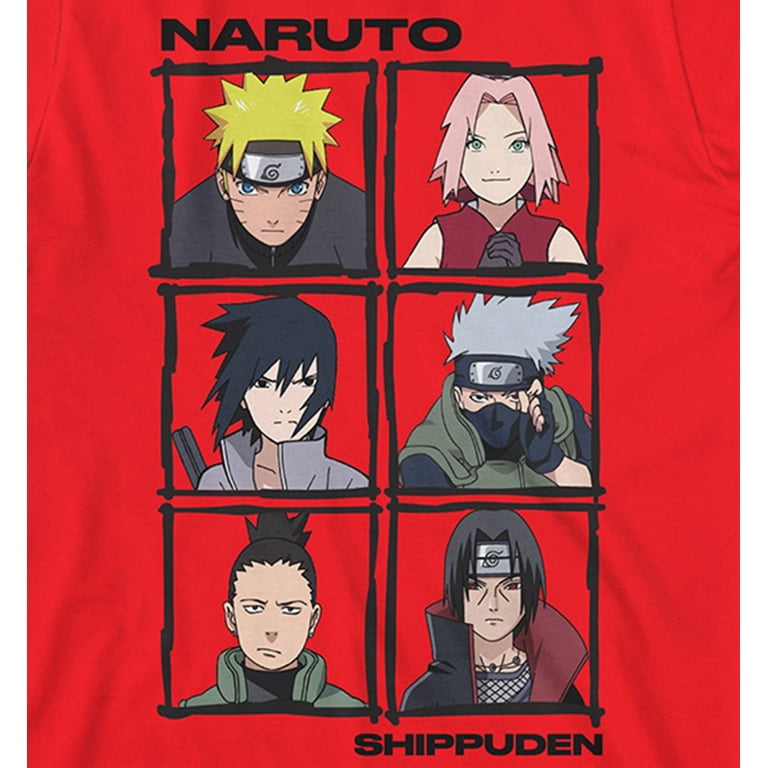 Naruto Shippuden Kids Clothes: Youth Boys Red Graphic Tee Shirt