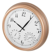 Supvox Multi Color Outdoor Clock with Thermometer for Garden and Patio