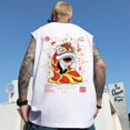 thumbnail image 5 of Chaleco de danza del león de dibujos animados para hombre, camiseta sin mangas de gran tamaño de hip hop, camisetas sin mangas con estampado gráfico de verano 2024, ropa Y2K, 5 of 5