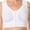 White, variant on Lymph Flow Long Wire Free Front Closure Compression Bra - White - Medium - Supports/Stimulates Lymp Flow