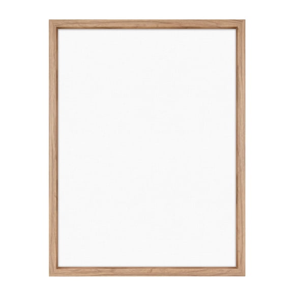 MCS Floating Frame with Canvas Included Art Frames for Canvas Paintings with Adhesive Fasteners and Hanging Hardware Walnut Woodgrain 18 x 24 Inch