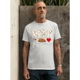 thumbnail image 2 of Wine Turkey Family Thanksgiving Dinner Funny Unisex Men's T-shirt For Men, S, White, 2 of 6