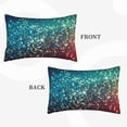 thumbnail image 2 of Lsque Colorful Rainbow Glitter Pattern Pillow Case – Soft & Cozy Throw Pillow Cover, Hypoallergenic Cushion Case for Sleeping Women with Envelope Closure-16"x24", 2 of 6